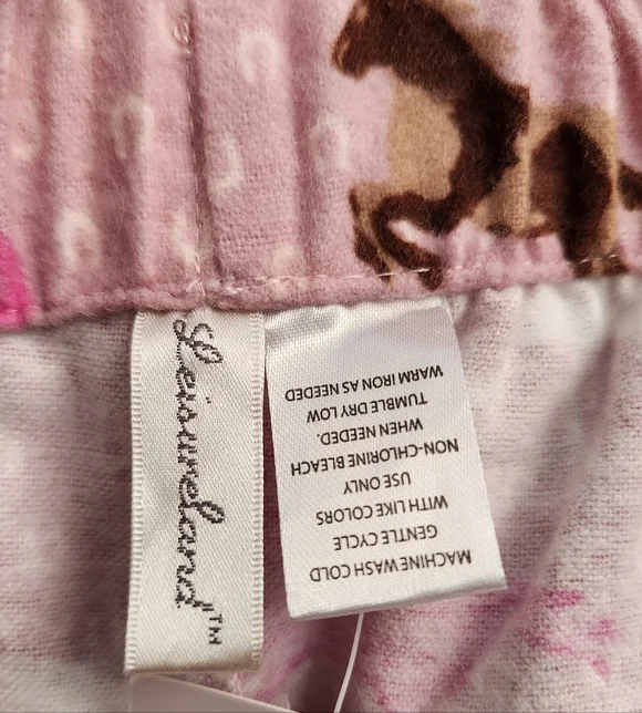 Pink Horse Print Women's Pajama Pants - Picture 4 of 8